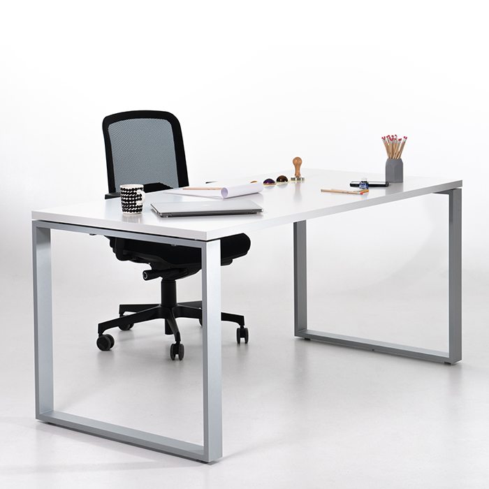 Scrivania per ufficio bianco misura 180x80 struttura bianco scrivania  operativa